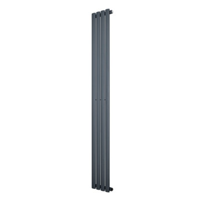 Monstershop Unisex Grey Oval Single Column Radiator - 1800 X 240Mm - Anthracite - Image 7