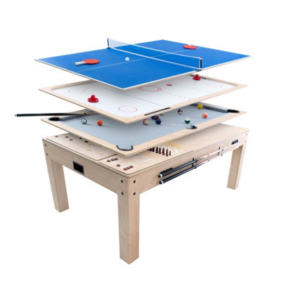 B&Q -  7-In-1 Multi Games Table Oak  7Ft - Image 6