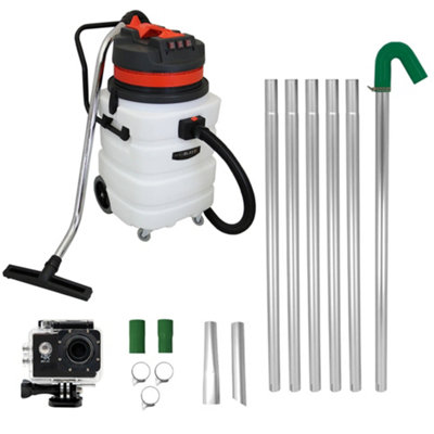B&Q -  Gutter Cleaning System 90L Wet & Dry Hoover 24Ft Vacuum Pole Kit