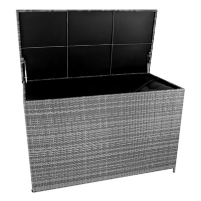 MonsterShop Rattan Garden Storage Box 996L Grey from B&Q