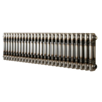 MonsterShop Traditional 2 Column Radiator300 X 1190mmRaw Metal from B&Q