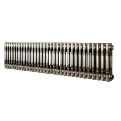 MonsterShop Traditional 2 Column Radiator300 X 1460mmRaw Metal from B&Q