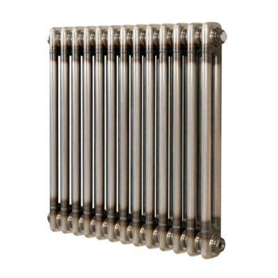 MonsterShop Traditional 2 Column Radiator600 X 605mmRaw Metal from B&Q
