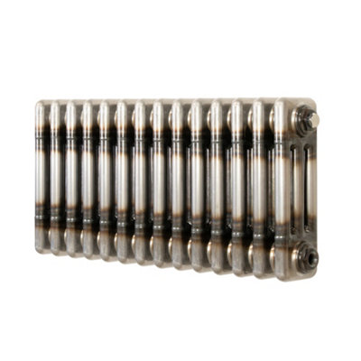 MonsterShop Traditional 3 Column Radiator300 X 650mmRaw Metal from B&Q