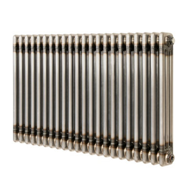 MonsterShop Traditional 3 Column Radiator600 X 1010mmRaw Metal from B&Q