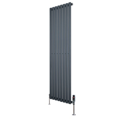Monstershop Unisex Grey Oval Single Column Radiator & Valves – 1600Mm X 480Mm – Anthracite In - Image 8