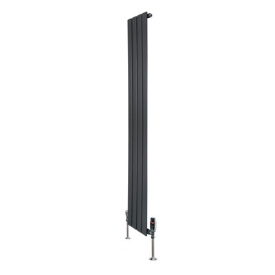 Monstershop Unisex Grey Flat Single Column Radiator & Valves – 1600Mm X 280Mm – Anthracite In - Image 5