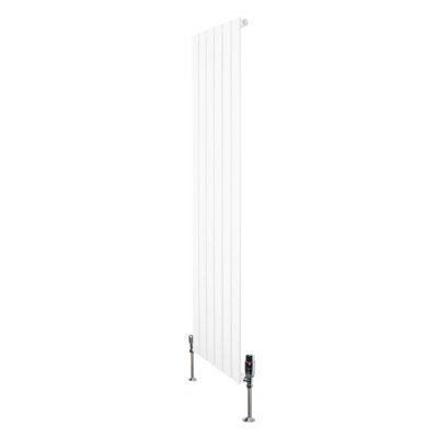 MonsterShop Flat Single Column Radiator 1600mm X 420mm Trv Chrome ValvesWhite from B&Q