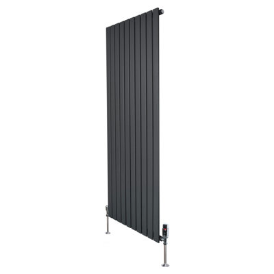 (Anthracite Grey, 1600Mm X 700Mm) Flat Single Column Radiator Modern Designer Panel With Valves 5056806861395 - Image 5