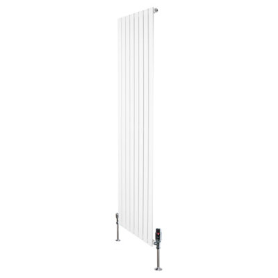 MonsterShop Flat Single Column Radiator 1800mm X 560mm Trv Chrome ValvesWhite from B&Q