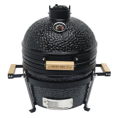 MonsterShop Kamado Grill 16" Ceramic Egg Charcoal Mini Bbq Smoker With Steel Stand from B&Q