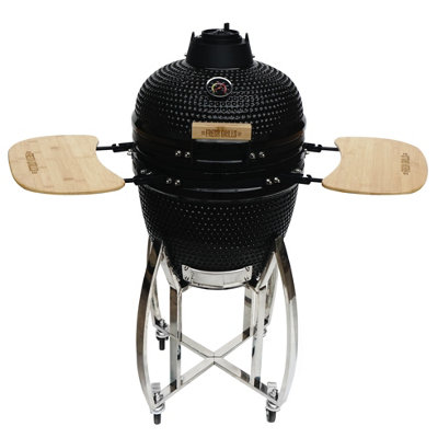MonsterShop Kamado Grill 18" Ceramic Egg Charcoal Mini Bbq Smoker With Steel Stand from B&Q