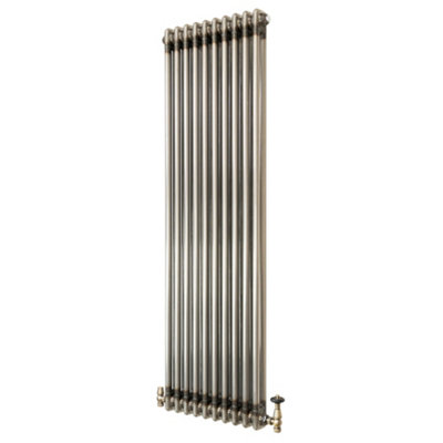 B&Q -  Traditional 2 Column Radiator With Valves1500 X 470mmRaw Metal
