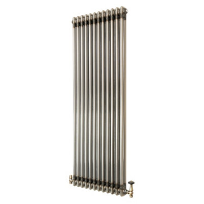B&Q -  Traditional 2 Column Radiator With Valves1800 X 560mmRaw Metal