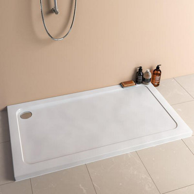 Corso Bathrooms 1700 X 700mm Rectangle Shower TrayWhite 45mm Height -Bath Replacement from B&Q
