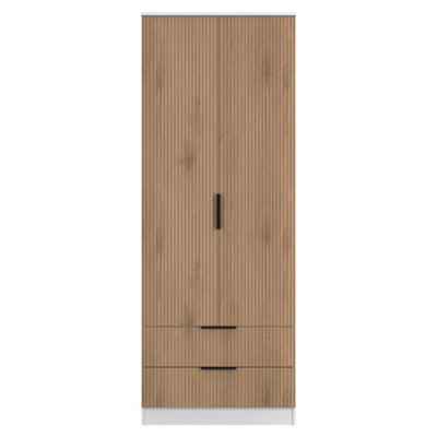 Welcome Furniture Java Tall 2 Door 2 Drawer Wardrobe Black - Image 6