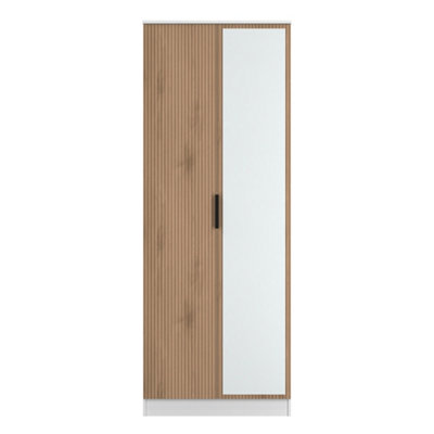 Welcome Furniture Java Tall 2 Door Mirrored Robe - Black - Image 6