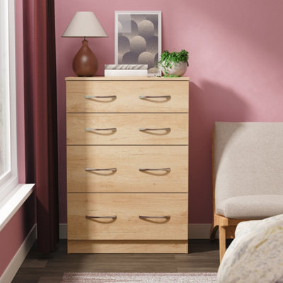 Crowndale Oak Deep Chest of Drawers - Size 4 - Nebraska Oak - Image 4