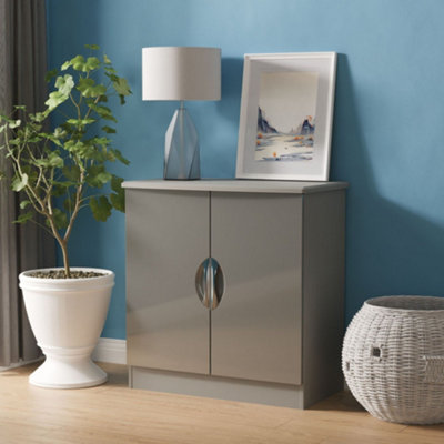 Welcome Furniture - 2 Door Storage Cabinet - Grey - Metal - Image 4