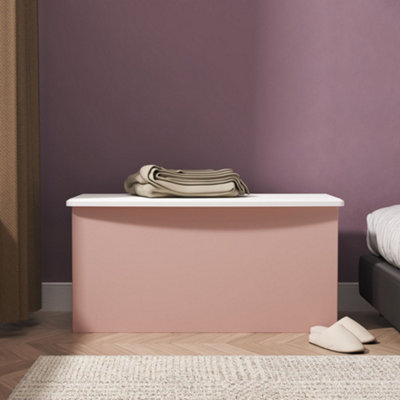 Ready Assembled U Unisex Dusty Pink Holborn Blanket Box (Ready Assembled) In Size 2 - Image 4