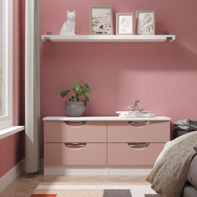Crowndale - Chest of Drawers - 4 Drawer - Kobe Pink & White - Size 4 - Image 4