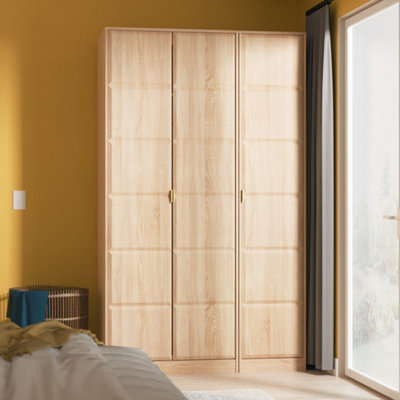 Welcome Furniture - Wardrobe - Extra Large - Oak - Brown - Image 3
