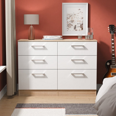 Ready Assembled U Unisex Multicolor Cornwall 6 Drawer Wide Chest (Ready Assembled) Size 2 - Image 4