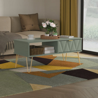 Welcome Furniture Coffee Table - Green - Gold/Metal - Image 3