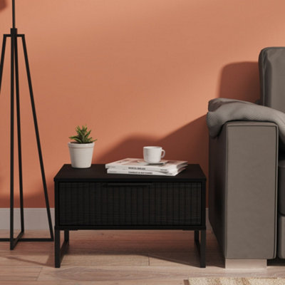 Ready Assembled U Unisex Black Menai 1 Drawer Wide Side Table (Ready Assembled) In Size 2 - Image 6