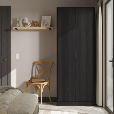 Ready Assembled U Unisex Black Menai Door Wardrobe (Ready Assembled) In Size 2 - Image 6