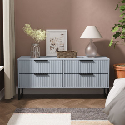 Products | Ancona Matt Denim Blue 4 Drawer Bed Box (H)515mm (W)1130mm ...