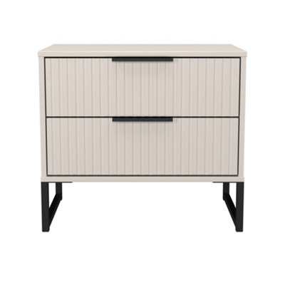 Fluted 2 Drawer Side Table in Kashmir Matt - Ready Assembled - Lewis's Home  | TJ Hughes - Image 7