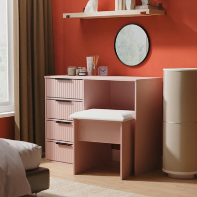 Welcome Furniture - Vanity Desk - 4 Drawer - Pink - Size 4 - Image 7