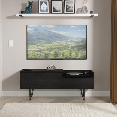 Ready Assembled U Unisex Black Islay Drawer Coffee Tv Unit (Ready Assembled) In Size 2 - Image 3