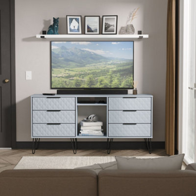 Welcome Furniture - Sideboard - Denim Blue - 6 Drawer - Image 4