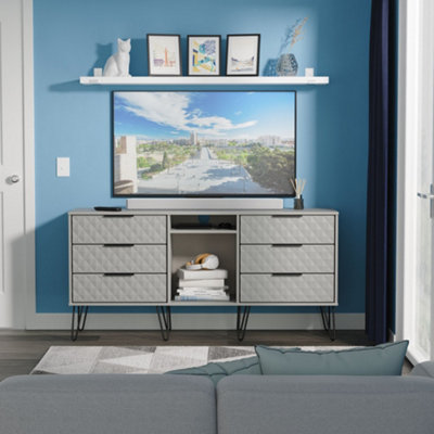 Ready Assembled U Unisex Dark Grey Islay 6 Drawer Sideboard (Ready Assembled) In Size 2 - Image 5
