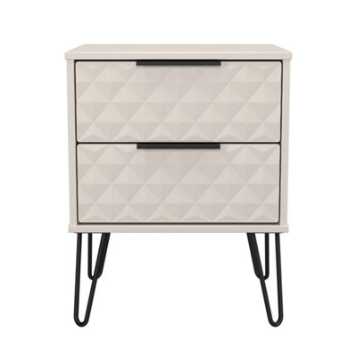 Ready Assembled 2 U Unisex Taupe Islay 2 Drawer Bedside (Ready Assembled) In | : Small - Image 5