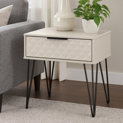  - Anzio Matt Kashmir 1 Drawer Non-Extendable Side Table (H)407mm (W)575mm (D)395mm