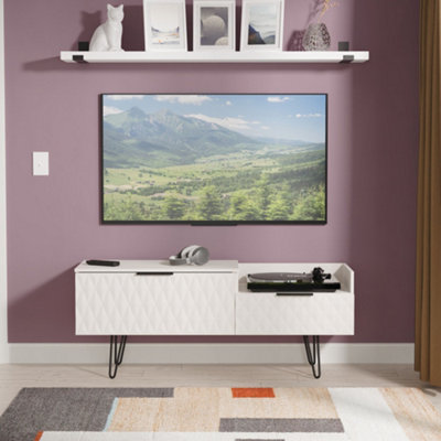 Harlequin 2 Drawer Coffee TV Unit in Kashmir Matt - Ready Assembled - Lewis's Home  | TJ Hughes - Image 4