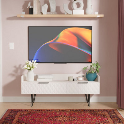 Harlequin 2 Drawer Coffee TV Unit in Kashmir Matt - Ready Assembled - Lewis's Home  | TJ Hughes - Image 5