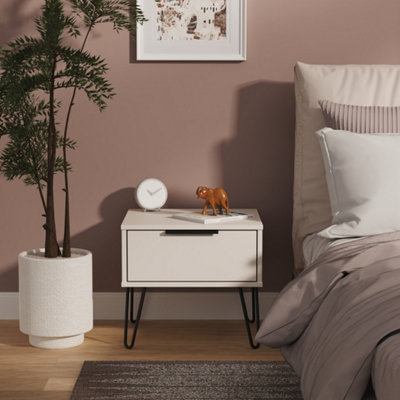 Ready Assembled U Unisex Taupe Fuji 1 Drawer Bedside (Ready Assembled) In Size 2 - Image 3