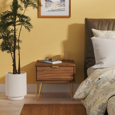 Ready Assembled U Unisex Walnut Fuji 1 Drawer Bedside (Ready Assembled) In Size 2 - Image 3