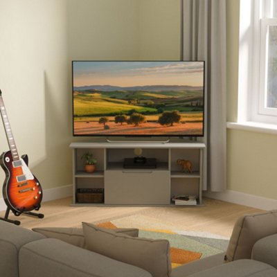 Crowndale Milan Dusk Grey Single Drawer Corner Tv Unit Ready Assembled - Image 6