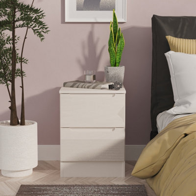 Crowndale Bedside Cabinet - Kashmir Gloss & Kashmir - 2 Drawer - Image 5