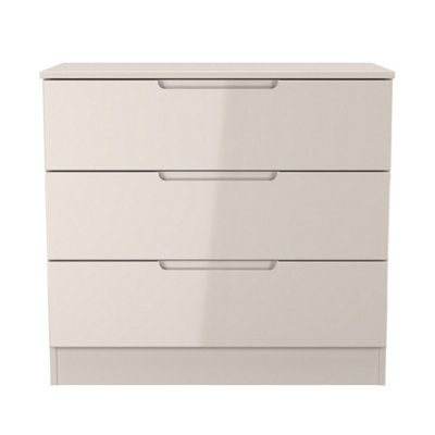 Crowndale Milan 3 Drawer Chest of Drawers Ready Assembled - Image 5