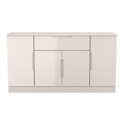 Welcome Furniture - Sideboard - 4 Door 1 Drawer - Cream - Metal - Image 3