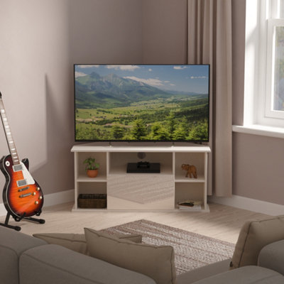 Ready Assembled U Unisex Taupe Lucca Corner Tv Unit (Ready Assembled) In Size 2 - Image 3