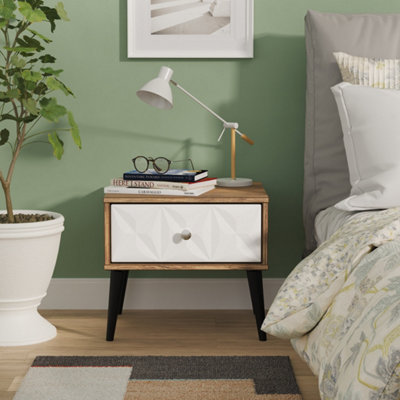 Ready Assembled U Unisex Dark Brown Toledo 1 Drawer Bedside (Ready Assembled) In Size 2 - Image 3