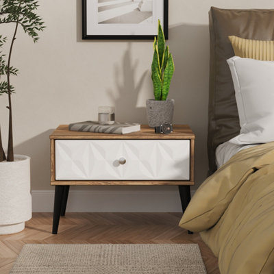 Ready Assembled U Unisex Dark Brown Toledo 1 Drawer Wide Side Table (Ready Assembled) In Size 2 - Image 3