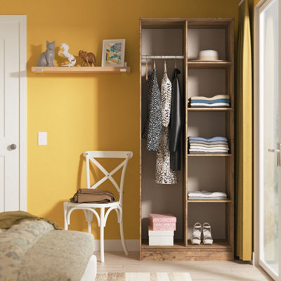 Ready Assembled U Unisex Dark Brown Toledo Open Wardrobe (Ready Assembled) In Size 2 - Image 3